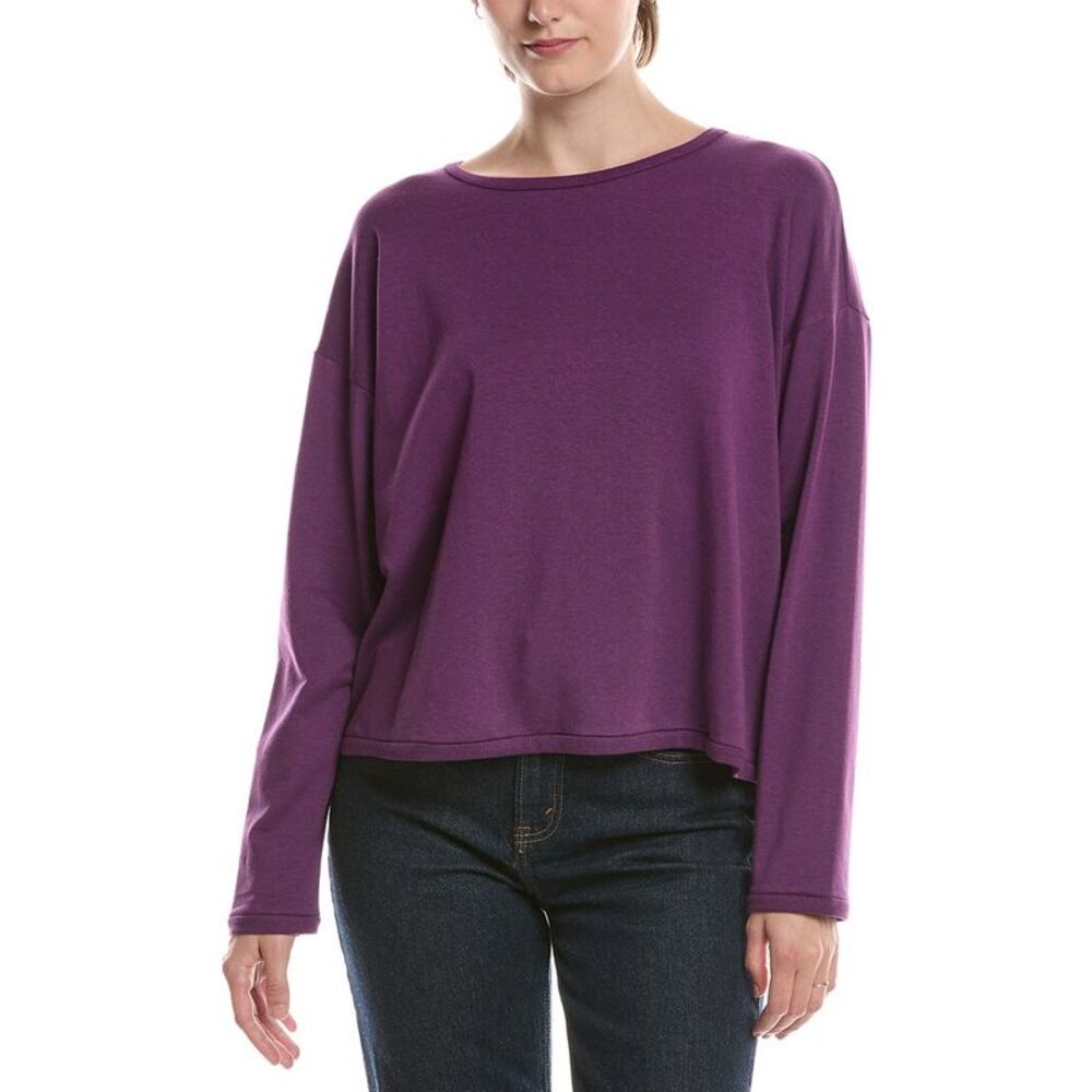 Eileen Fisher Womens Cropped Boxy Top